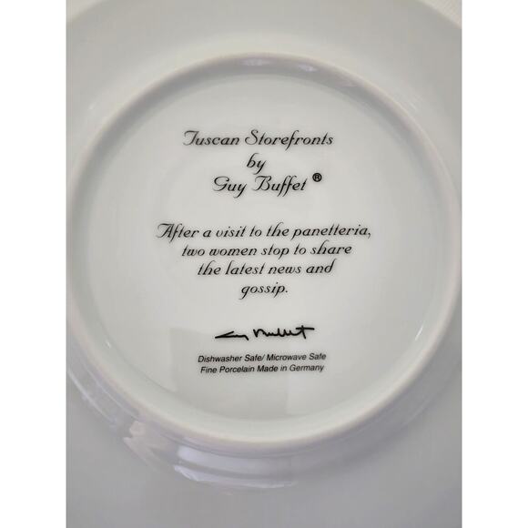 PLATES/SALAD-GUY BUFFET-TUSCAN STOREFRONT SERIES-Porcelain-Made in Germany-Set 2 - Picture 5 of 13